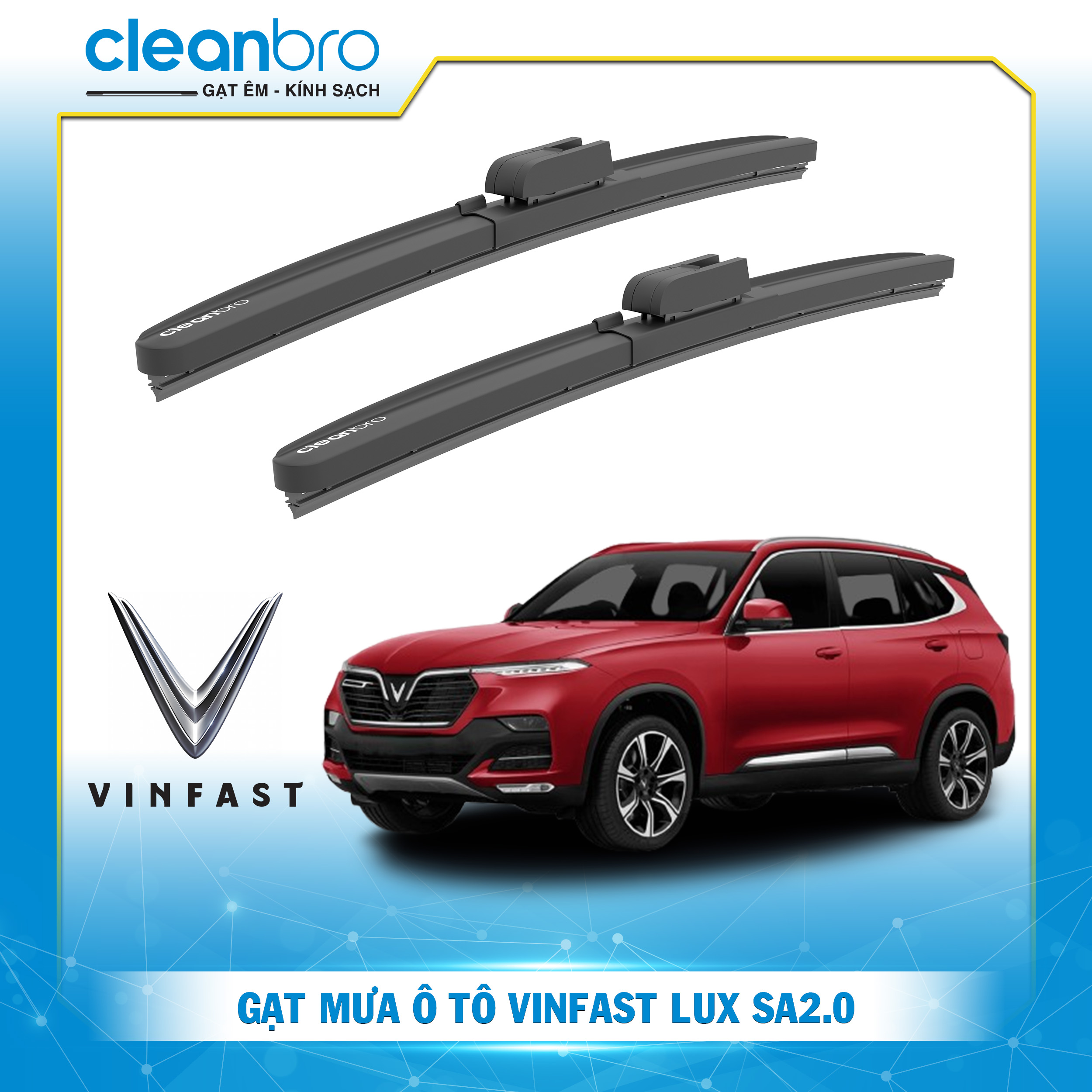 Gạt mưa ô tô  hiệu ứng lá sen  Vinfast Lux SA 2.0